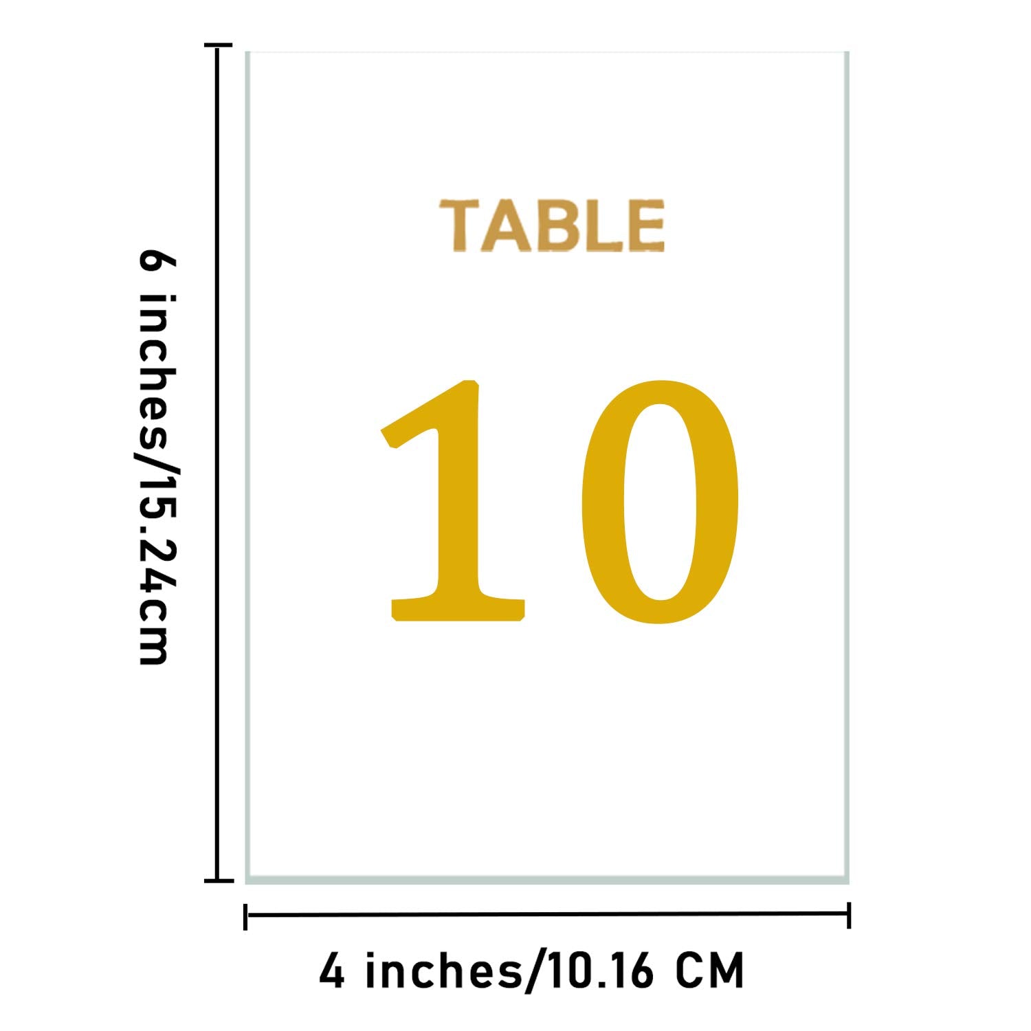 10 Pieces 4X6 Inch Blank Acrylic Signs Clear Acrylic Sheets, Perfect For Making Wedding Table Numbers, Acrylic Wedding Signs, En